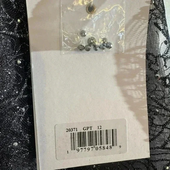 MAC DUGGAL Gray Embellished Cap Sleeve A Line Dress Style 20371 NWT - Picture 5 of 7